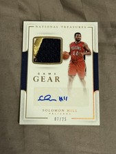 Solomon Hill 2016 National Treasures Game Gear Patch Auto Autograph #7/25