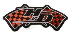 Harley Davidson flag checker patch iron on sew on  5 x 2.5 inch new