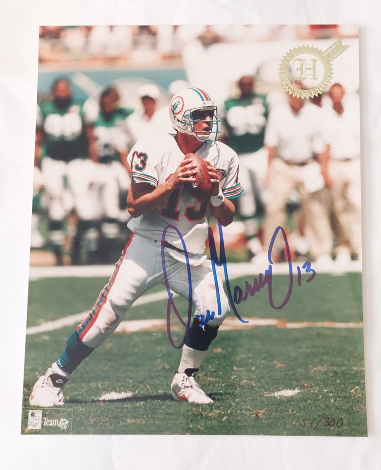 Revista Heroes of The Game Dan Marino autógrafo 8x10/300 Miami Dolphins Foto 3 de 4