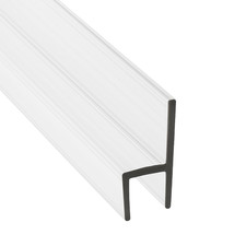 CBW Frameless Shower Door Side Seal H-Type 180 Degree 72" Length