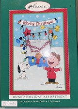 15 PEANUTS Holiday Cards  envelopes SNOOPY CHARLIE BROWN LINUS Set 3 Designs