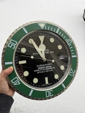 Luxury Inspired Vintage Wall Clock Starbucks Submariner w/ Sweeping Second Hand