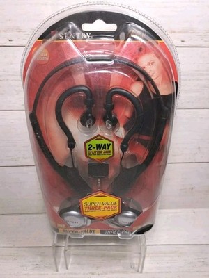 Vintage Headphones Sentry 784CD Headphones with Splitter Plug, Pack of 3 Styles.