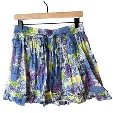 Old Navy Blue and Purple Floral Skirt Size Small