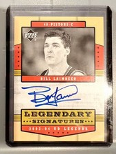 Rare Handwritten Auto 03 Upper Deck Legends Bill Laimbeer Bill Laimbeer NBA S