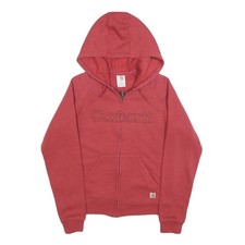 Carhartt Damen Red Zip Hooded Hoodie XS Embro...