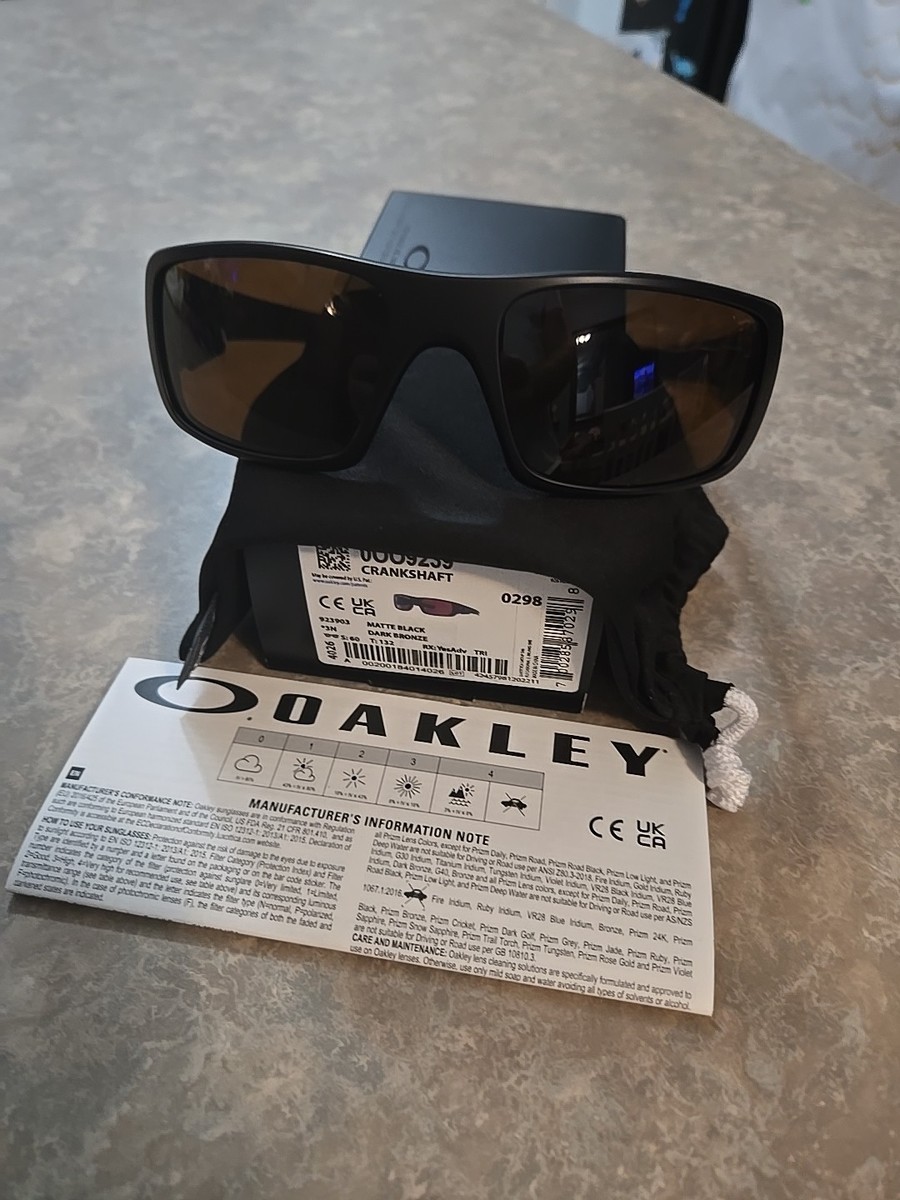 🔥🕶✓ NEW OAKLEY CRANKSHAFT 009239-0298 | MATTE BLACK/BRONZE