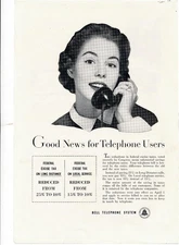 Magazine Ad - 1954 - AT&T / Bell System - Good News