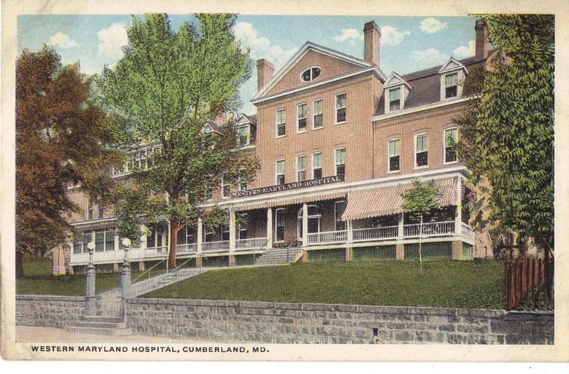 Cumberland MD Western Maryland Hospital   DB Postcard UNPOSTED *