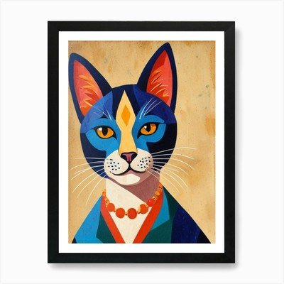 Kitty Cat Art Print Framed Wall Art Poster Canvas Print Picture