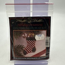 Mill Hill Counted Glass Bead Kit - Holiday Ornament H8 Stocking - NEW