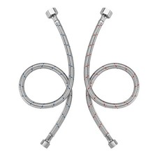 Sumerain Braided Stainless Steel Faucet Supply Lines 24 Inch Length 1/2-Inch FIP