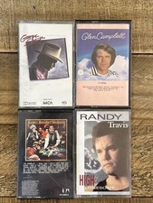 Lot Of 4 Country Cassettes George Strait, Campbell, Randy Travis, Kenny Rogers