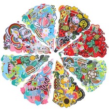 95 Pcs Assorted Embroidered Iron on Patches Bulk Random Sew on Applique Patch...