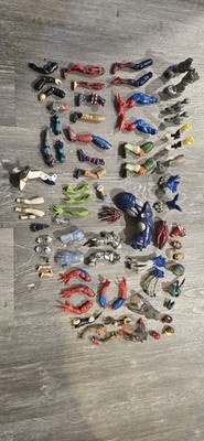 Vintage Action Figure Parts 73pc  Lot 80s 90s Arms Legs Heads Claws Mixed