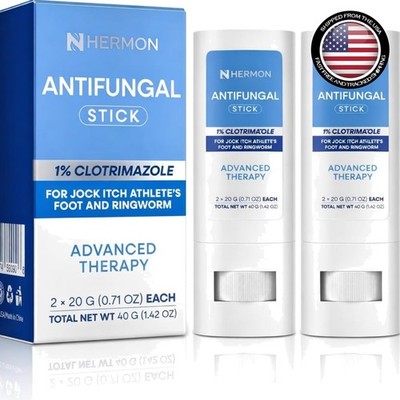 Convenient Jock Itch Antifungal Stick - 2-Pack, Smooth-Glide for Maximum Comfort