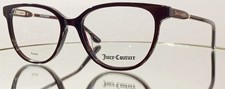 JUICY COUTURE JU 252 EGL Eyeglasses GLITTER BURGUNDY New Plastic 54-16-140