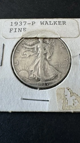 1937-P  WALKING LIBERTY SILVER HALF DOLLAR  ~ FINE ~ NICE COIN ~ 90% SILVER
