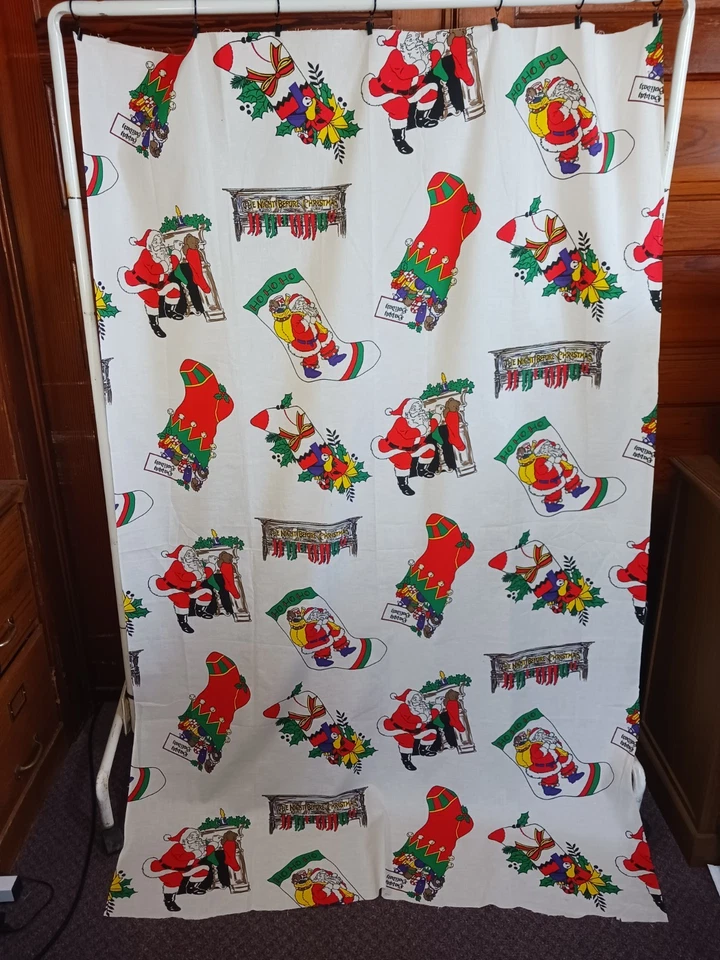 圣诞贴花织物预印长袜圣诞老人壁炉地幔有装饰 — 第 2/4 张图片