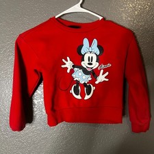 Disney Minnie Mouse Red Graphic Sweatshirt Kids S 6/6X