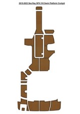 2015-2023 Sea Ray SPX 210 Swim Platform Cockpit Pad Boat EVA Faux Teak Mat