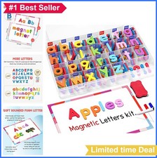 Magnetic Alphabet Letters Set 238 Pieces Double Sided Writing Board EVA Foam