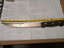 Cuchillo de chef vintage Gustav Emil Ern Solingen Alemania logotipo de bloque de carnicero