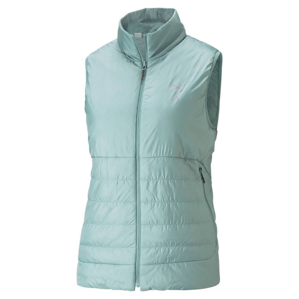 PUMA Seasons Reversible Primaloft Full Zip Vest Womens Green Casual Athletic Out