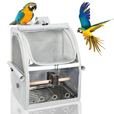 Bird Carrier Bag, Bird Travel Cage with Standing Perch and Indestructible Sta...