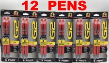Pilot G2 Premium Gel Roller Pens, Fine Point 0.7 mm, Red Pens   Pack of 12  