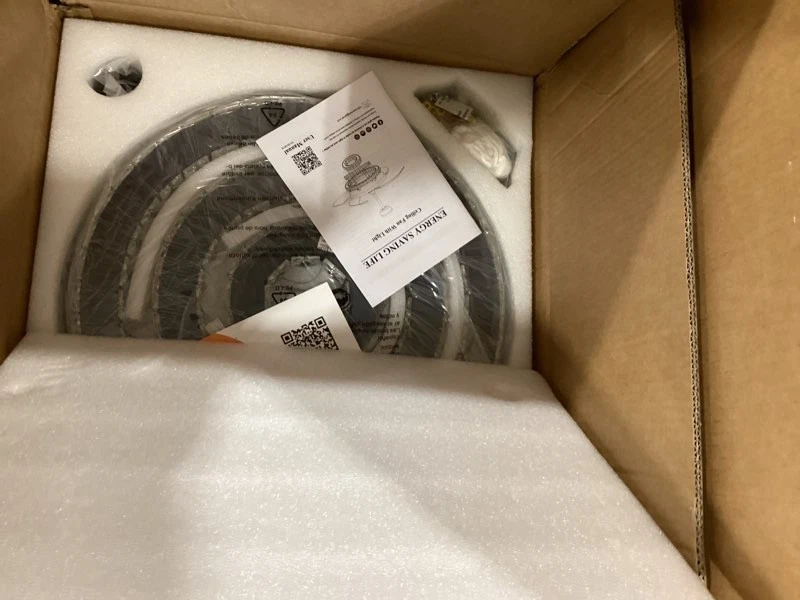 Modern 42" Crystal Chandelier silver Ceiling Fan Light w/Remote Control - Image 2 of 4