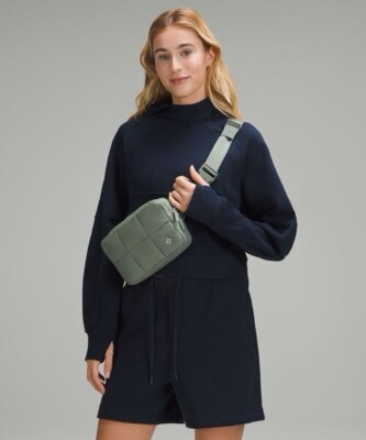 grey eucalyptus lululemon belt bag NWT Grey Eucalyptus lululemon Quilted Grid Belt Bag 1.5L