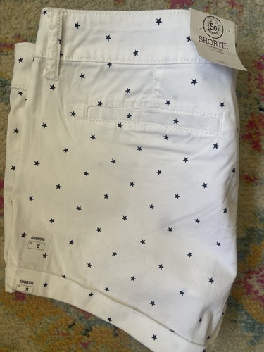 SO Shorts Junior's 9 July 4th Cuff Star Print Shorts Nwt - Picture 3 of 5