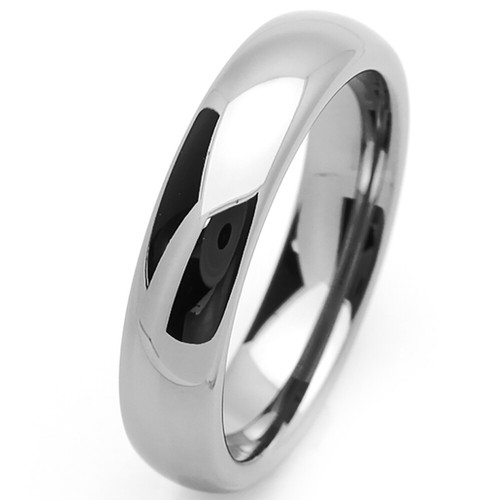 Men Women Fashion 4MM Comfort Fit Stainless Steel Wedding Band Classic Dome Ring - Bild 2 von 2