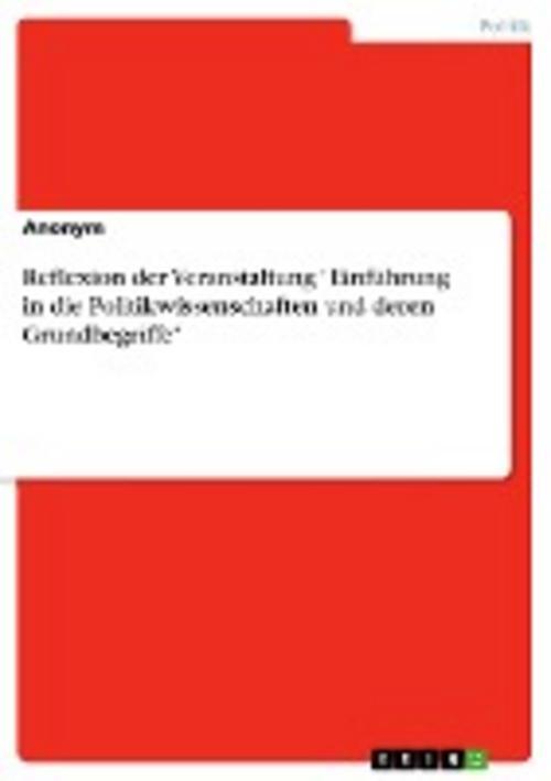 Thumbnail - Reflexion Der Veranstaltung ""einführung In Die Politikwissenschaften
