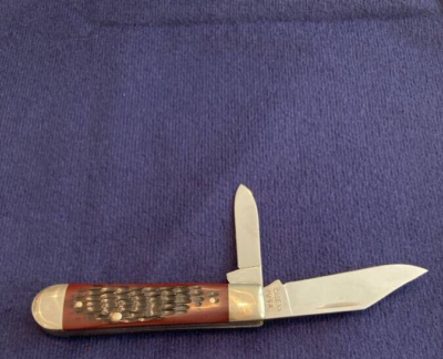 1965-69 VINTAGE CASE XX 6235 1/2 RED BONE SWELL END JACK KNIFE