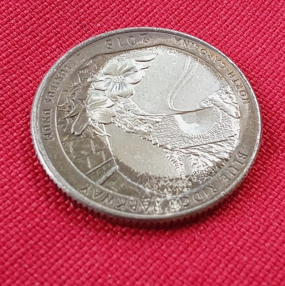 2015 D  Washington Blue Ridge Parkway Quarter Rev.  Missing Clad Layer VR Coin. - Image 4 of 4