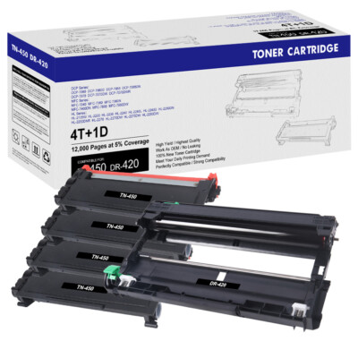DR420 Drum Unit or TN450 Toner Compatible With Brother HL-2270DW MFC-7360 Lot