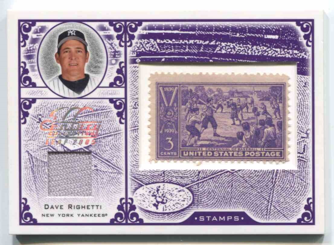 2005 LEAF CENTURY STAMP CENTENNIAL RELIC #41 DAVE RIGHETTI