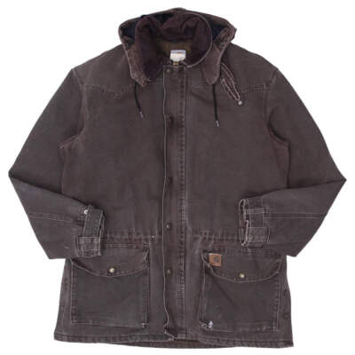 Vintage Carhartt C52 CHT Blanket Lined Chore Utility Hooded Coat