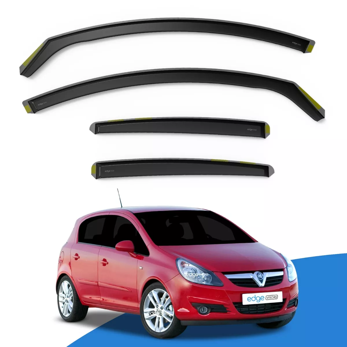 Vauxhall Corsa D E 2006 2019 5 Door Hatchback Wind Deflectors 4pc Edgevisors