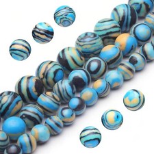 Natural Gemstone Beads for Jewelry Making,8mm Blue 8mm, Malachite