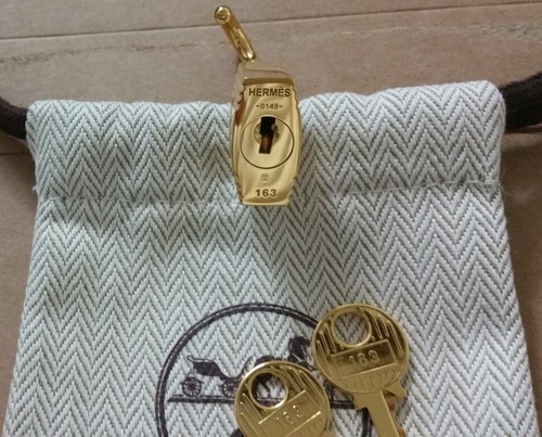 Hermes New Cadenas Lock 2 keys For Birkin/Kelly/Bolide Choose Your Number - Picture 13 of 45