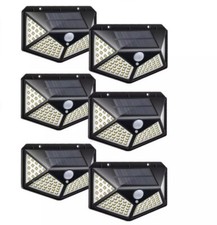 6X FARETTI DA ESTERNO FARETTO CON LUCI LED  PANNELLO SOLARE SENSORE DI MOVIMENTO