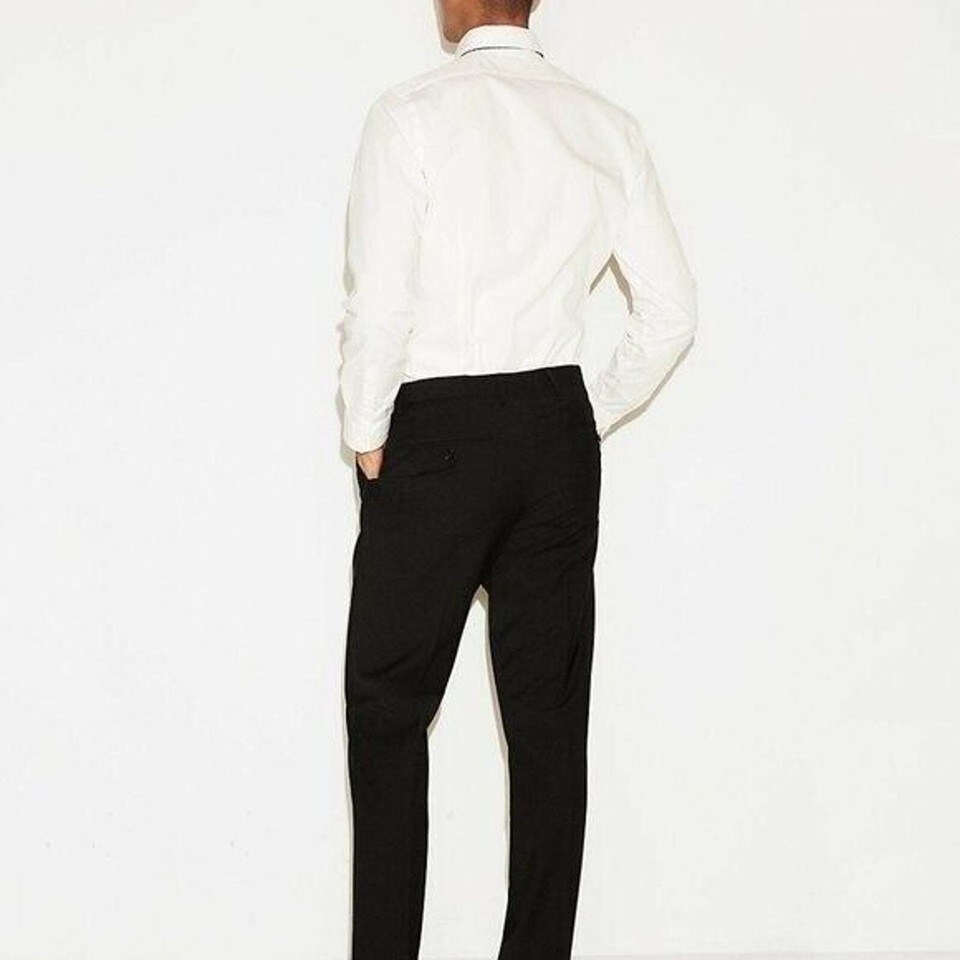 new 29x30 Express wool blend Mens Black Extra Slim Stretch Pant dress