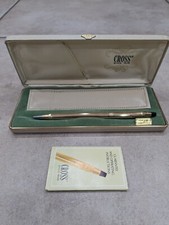 Vintage Cross 1/20 10k Gold Filled Ballpoint Pen Blue Ink Working