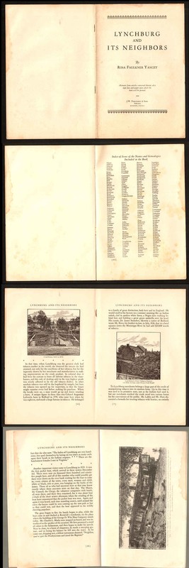 ADVERTISING BOOKLET c1935 FOR LYNCHBURG AND ITS NEIGHBORS BOOK