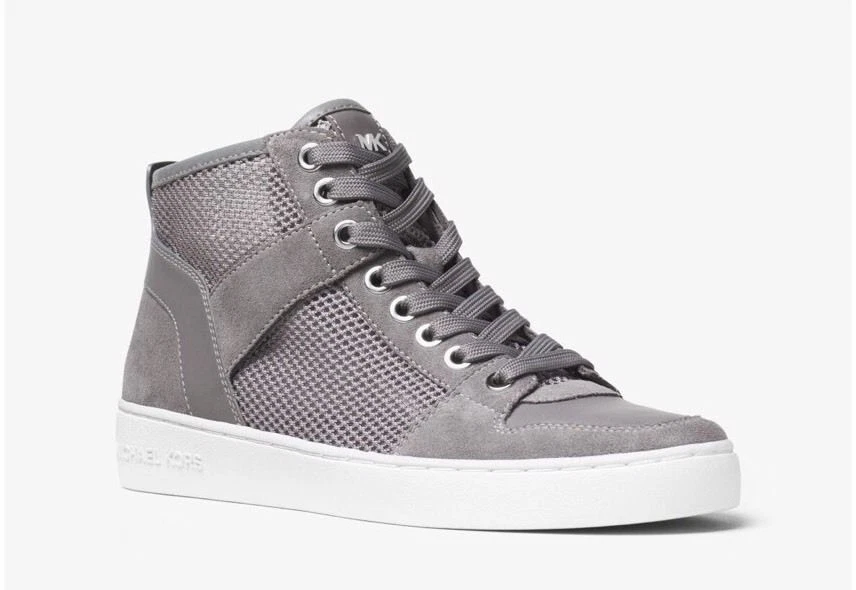 Zapatillas altas Michael Kors Matty | Botines informales de malla de diseñador - plateados Foto 4 de 4