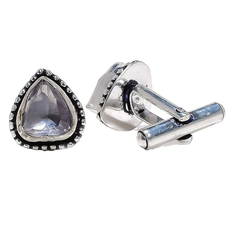 Gemelos de plata de ley Topacio para hombres