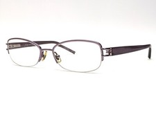 Carolee CL711 Half Rim Crystal Accent Eyeglasses Frames: Plum Purple / 50-16-135